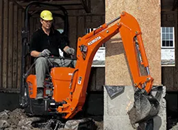 Kubota K008 compact excavators