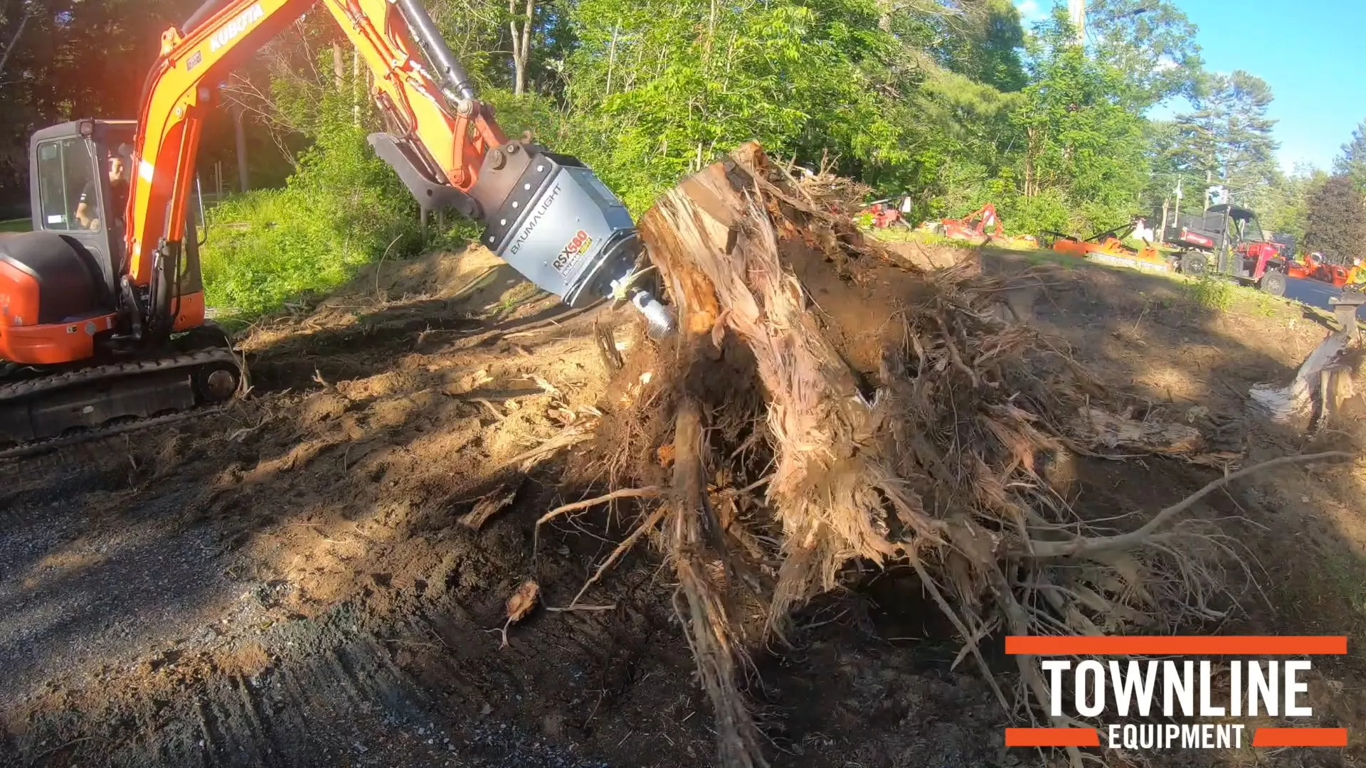 Kubota KX057 Mini Excavator with Stump Planer Attachment Townline